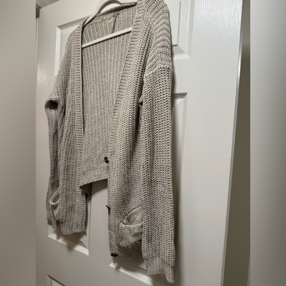 Free People Beige with Multicolor Knit Cardigan - Picture 6 of 9